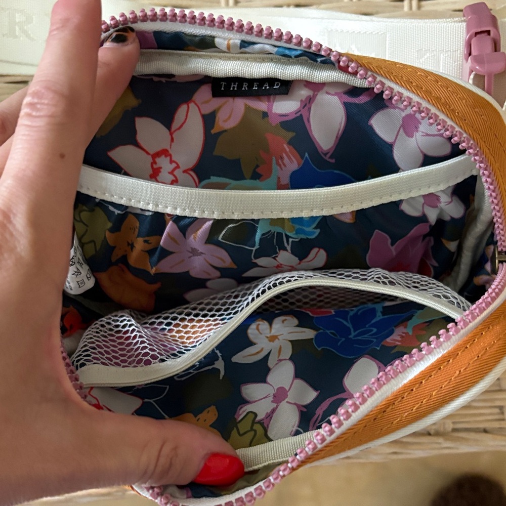 Stylish Orange Crossbody Bag with White Strap by Thread - Picture 2 of 3